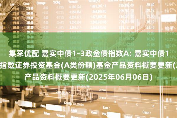 集采优配 嘉实中债1-3政金债指数A: 嘉实中债1-3年政策性金融债指数证券投资基金(A类份额)基金产品资料概要更新(2025年06月06日)