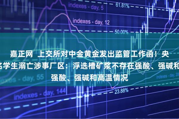 嘉正网  上交所对中金黄金发出监管工作函！央视实探6名学生溺亡涉事厂区：浮选槽矿浆不存在强酸、强碱和高温情况