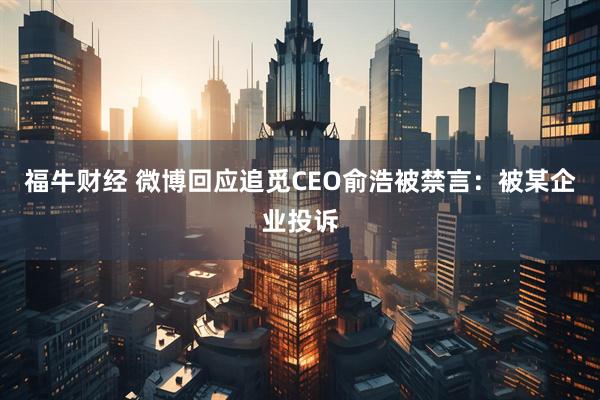 福牛财经 微博回应追觅CEO俞浩被禁言：被某企业投诉